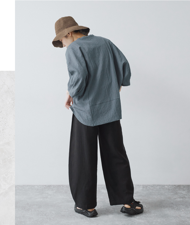 corail タックカーブワイドパンツ