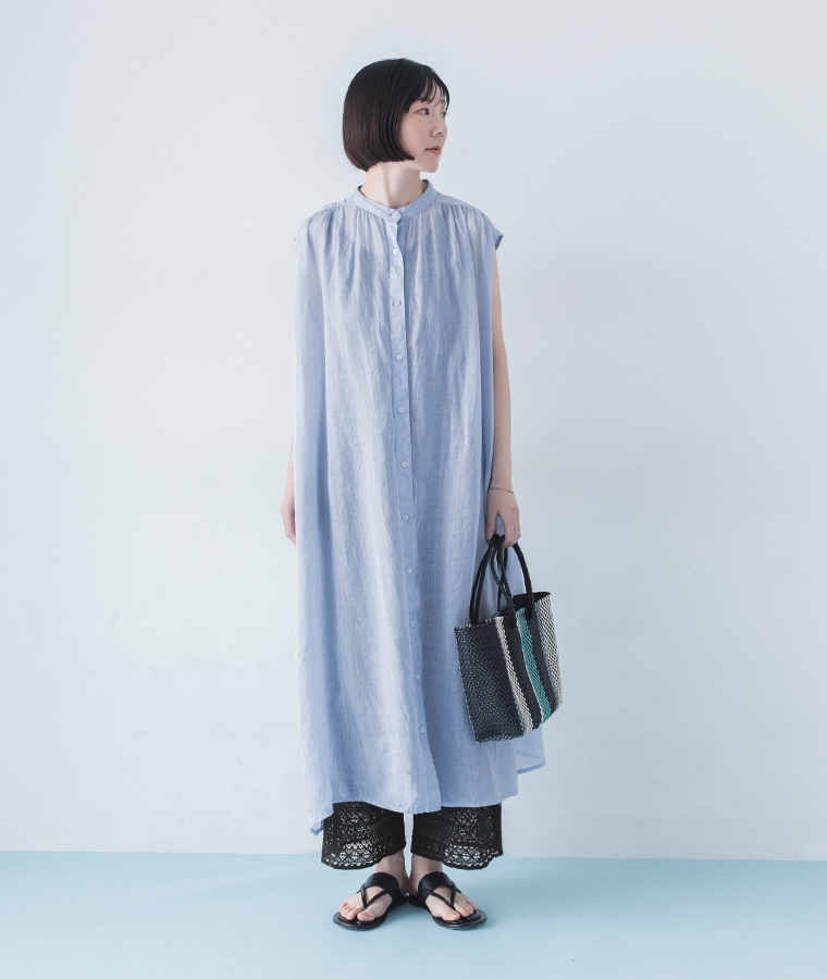 &yarn 裾レースぺチパンツ ブラック ワンピース合わせ