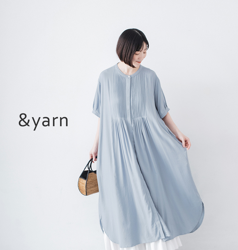&yarn ピンタックワンピース