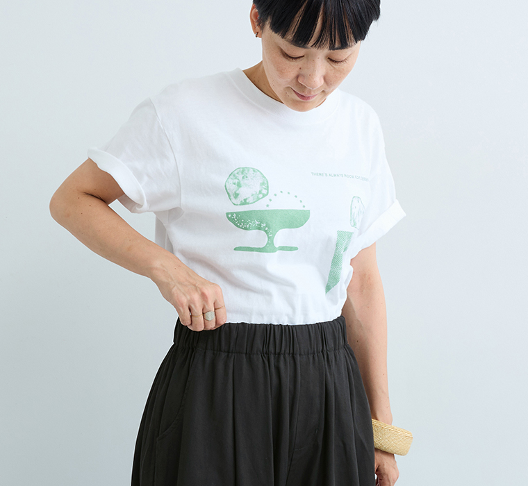 &yarn 玄長なおこさんコラボ　凛としてはけるパンツ スタッフ着用 165cm FTサイズ着用 ウエスト寄り