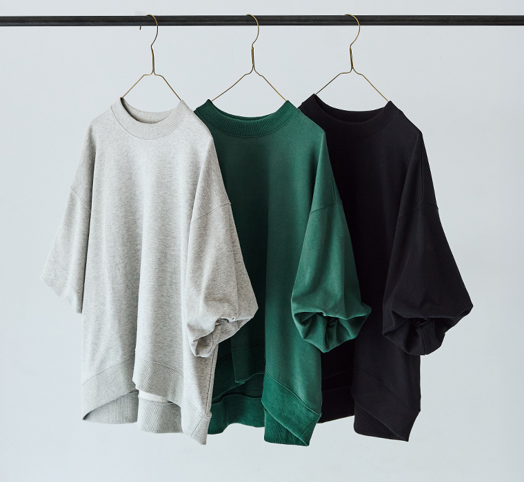 &yarn 袖バルーン裏毛プルオーバー