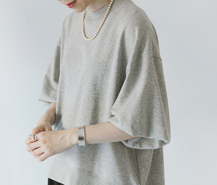 &yarn 袖バルーン裏毛プルオーバー