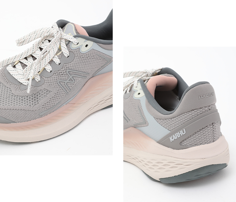 MESTARI RUN LS スティープルグレー／ハイライズのニットアッパーとヒール