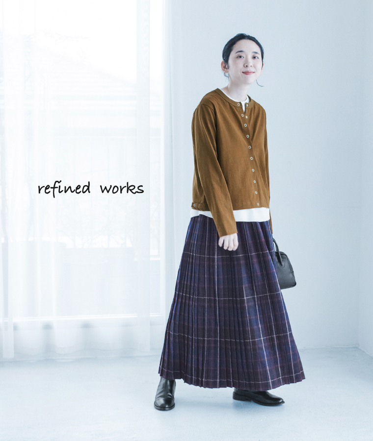 クラシカルな雰囲気が漂う【 refined works 】彩り豊かなタータンチェックスカート