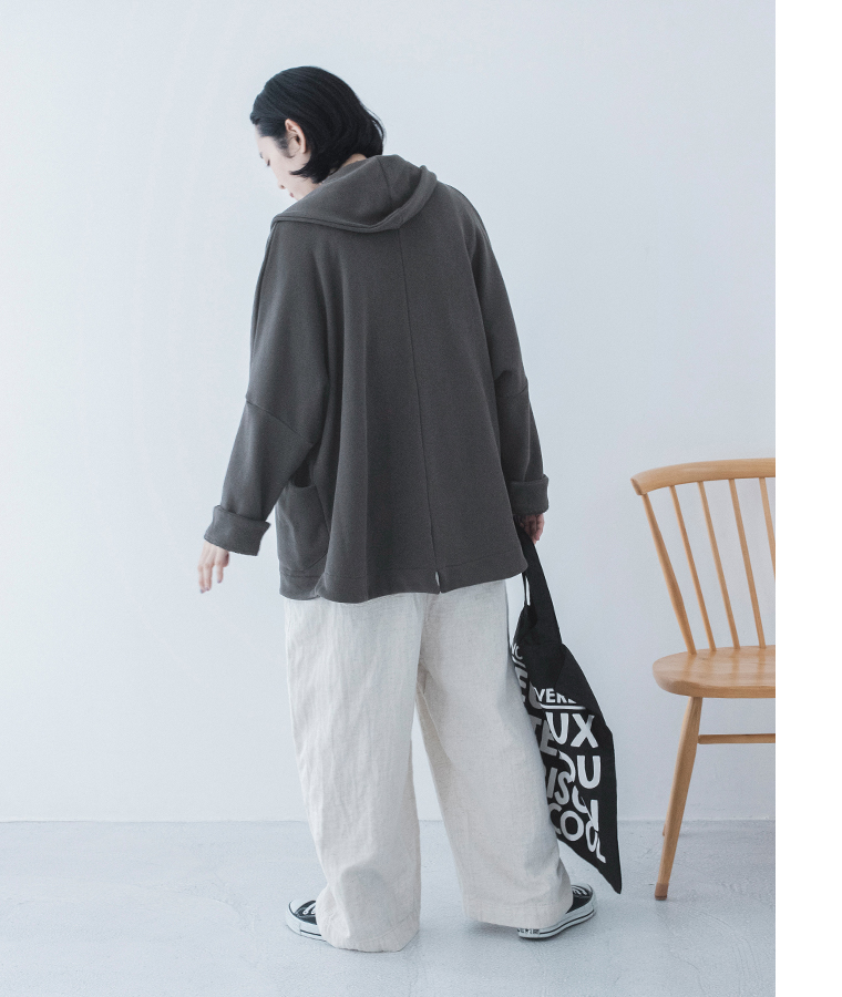 TANG 裏毛ショールカラーカーディガン