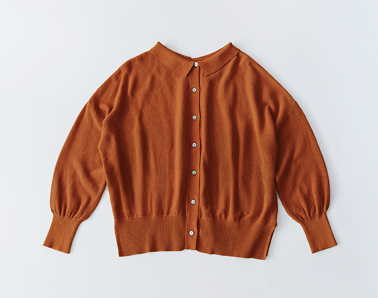 ista-ire ごきげん2wayポロカーディガン（オレンジ）の商品画像