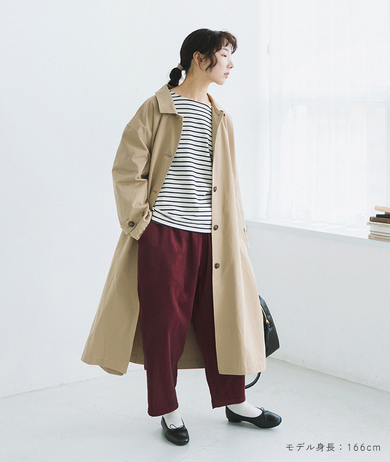 ista-ire もっと選べるコーデュロイよくばりパンツ(ヤキイモ)の全身前
