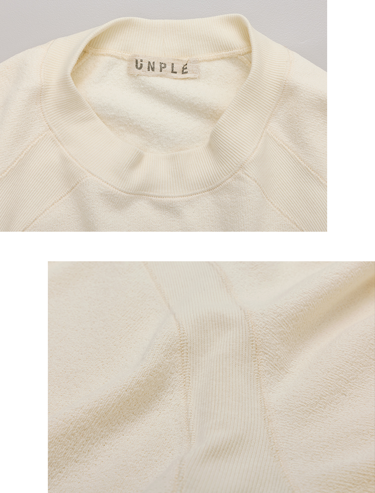UNPLE 裏起毛モックネックプルオーバーのディテール