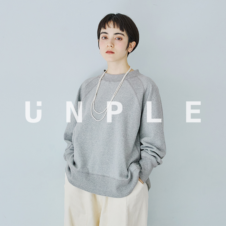 UNPLE 裏起毛モックネックプルオーバー