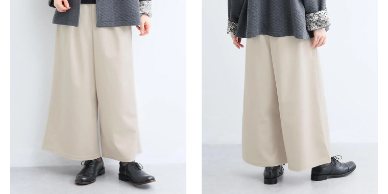 Plame Collome タックワイドパンツ