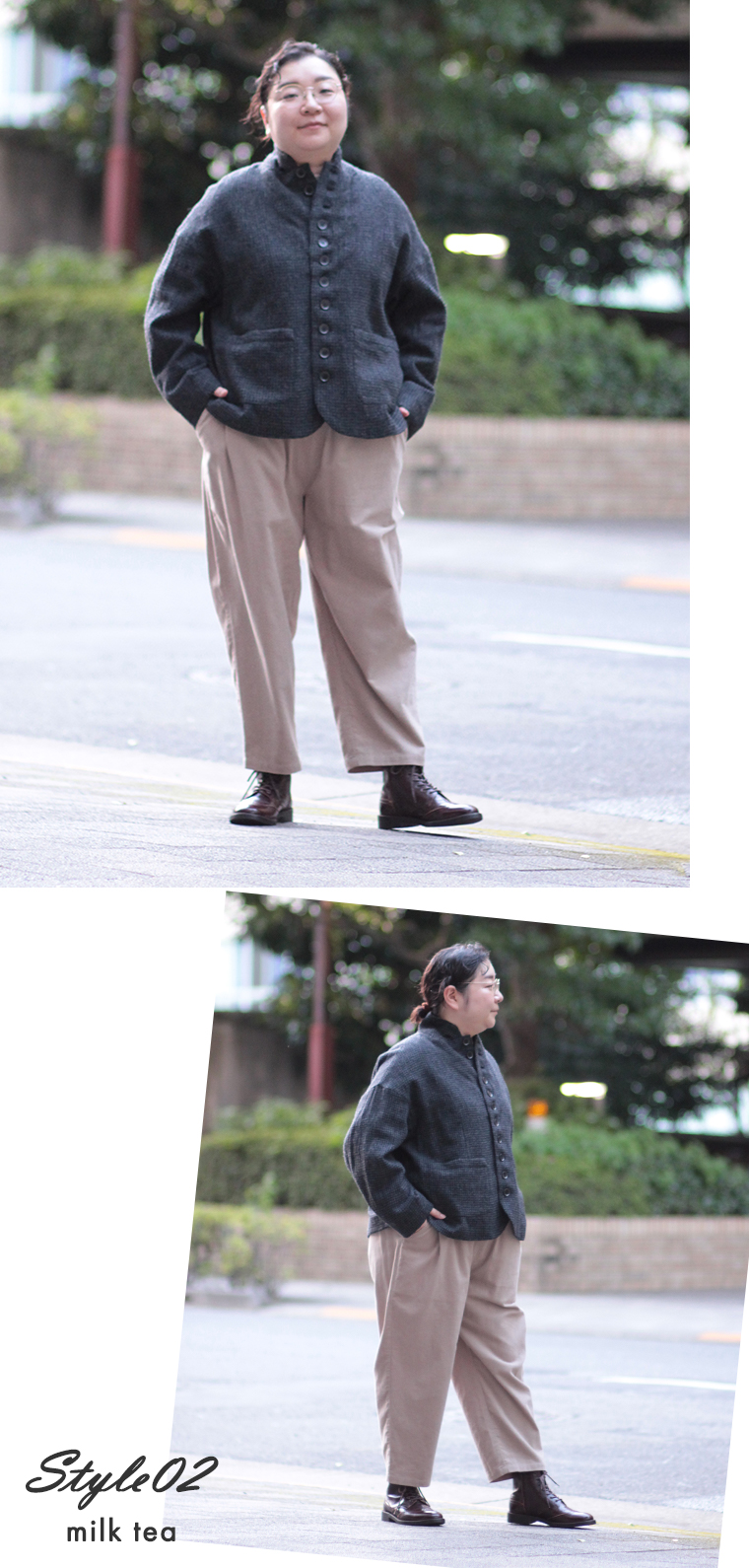 ista-ire コーデュロイよくばりパンツ 松岡８色スタイリング ミルクティー
