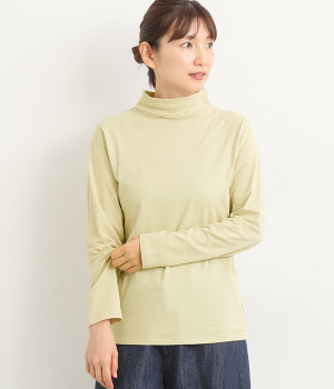 ハイネック30SZベア天竺ハイネックプルオーバー(イエロー-ONESIZE)