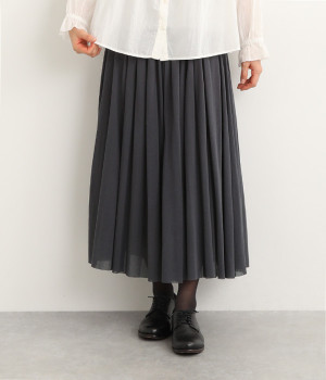 コットンチュールスカート(チャコール-M)