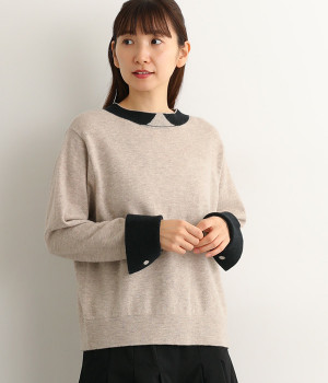 GLENARAトロンブルイユ2WAYカーディガン(ベージュ系-ONESIZE)