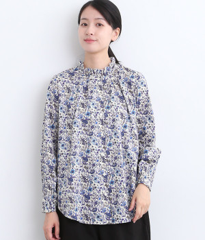 コットンフリルブラウス