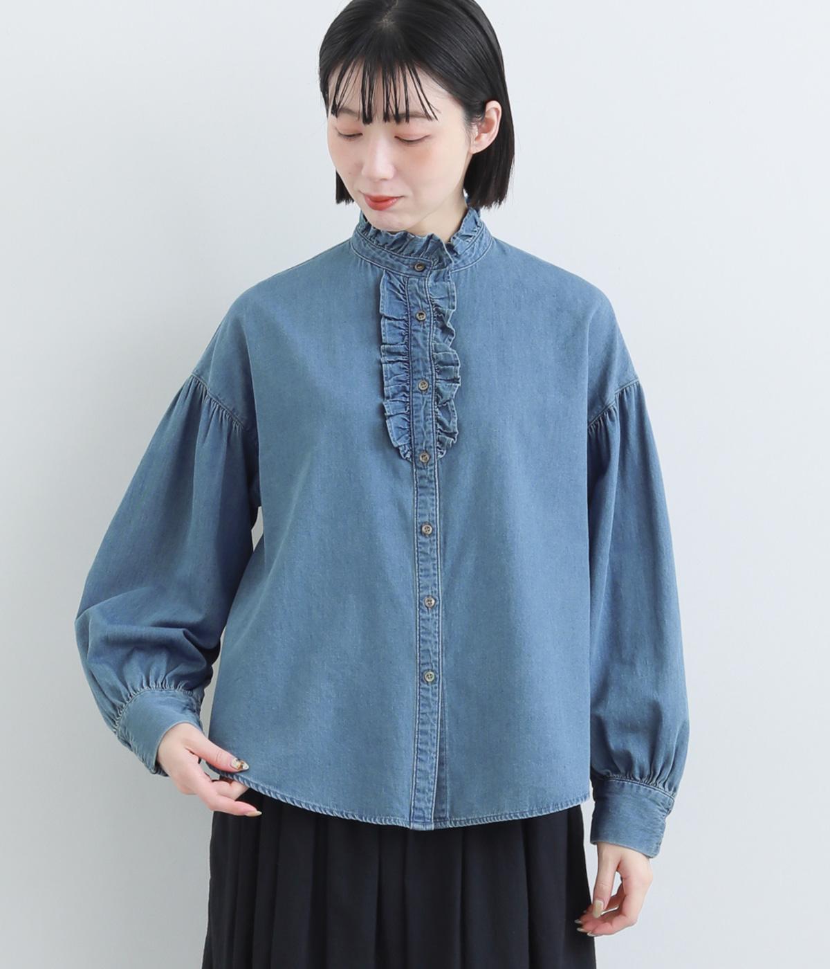 4.8ozデニムフリルブラウス（ADIEU TRISTESSE）の商品詳細