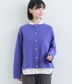 コットンミラノリブ　2wayプルオーバー(パープル-F)
