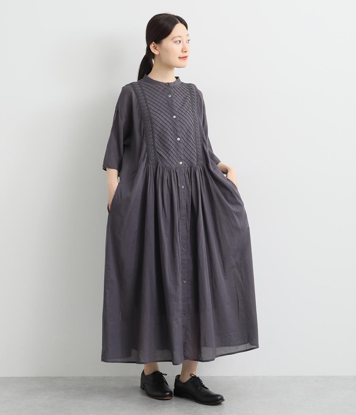 インドコットンボイル バイアスピンタックワンピース（conges