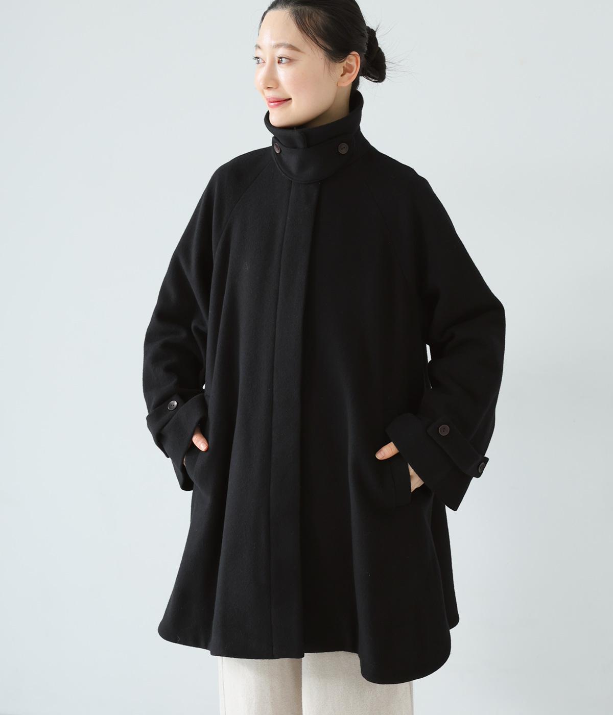 ウールビーバーハーフコート(ブラック-38)
