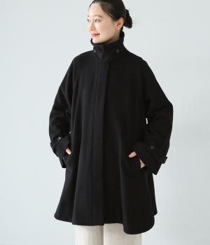 ウールビーバーハーフコート(ブラック-38)