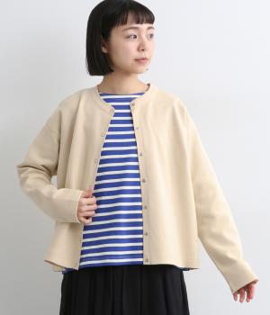 コットンポンチ　スナップカーディガン(アイボリー-F)