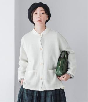 裏地配色ニットカーディガン(アイボリー×グレー-ONESIZE)