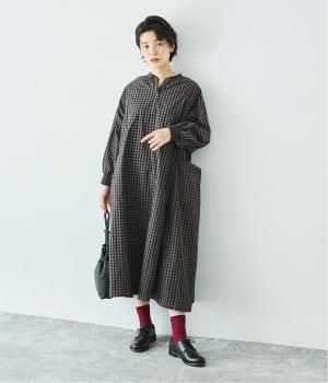 コットンリブウォッシュアウトワンピースドレス