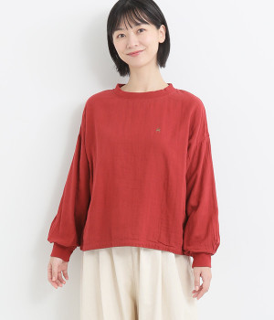 トリプルガーゼモックネックプルオーバー