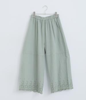シングルガーゼスカラップぺチパンツ(ミントグレー-F)