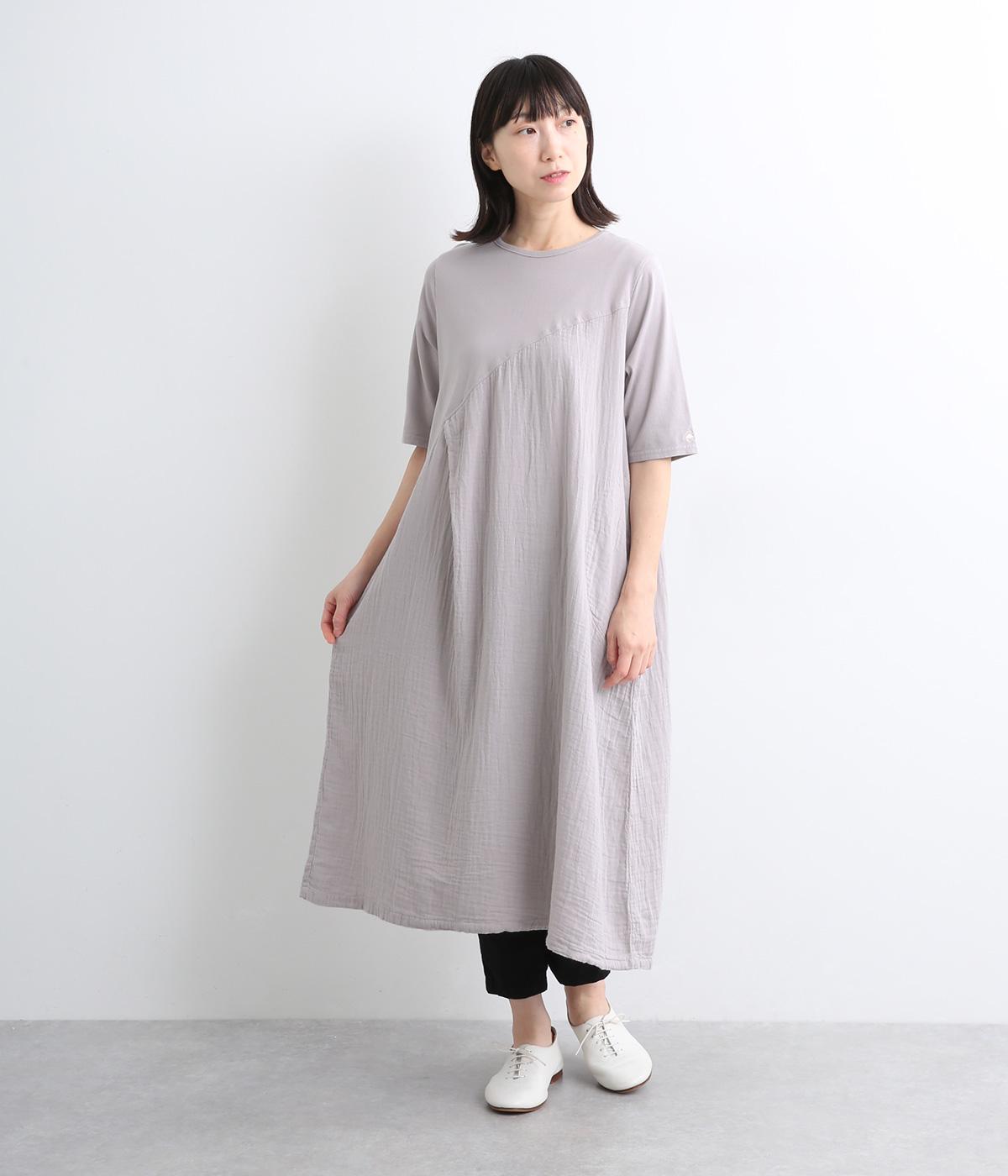 45rpmコットンダブルガーゼー花柄ワンピース ✴︎45R✴︎45rpmインディゴ✴︎ダブルガーゼ花柄コットン100