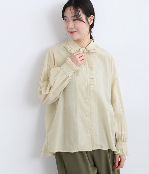 グランジコットンローンブラウス(エクリュ-ONESIZE)