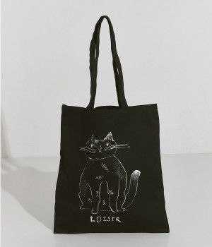 TORANEKOBONBON　ぽってりねこプリントトートバック