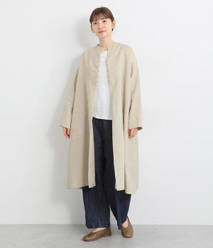 リネンロングブラウス(キナリ-ONESIZE)