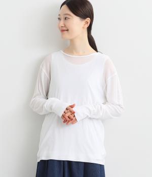 コットンガーゼフライス シンプルプルオーバー(オフ-ONESIZE)