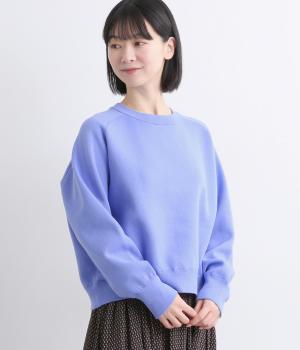 HAOKAIコットン接結ニットプルオーバー(ブルー-F)