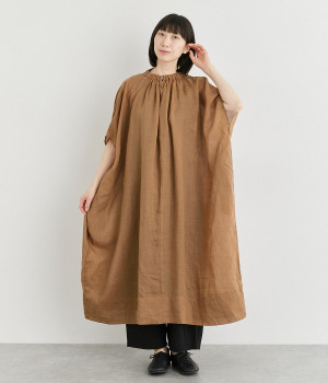 ラミーオーバーサイズワンピース(ブラウン-ONESIZE)