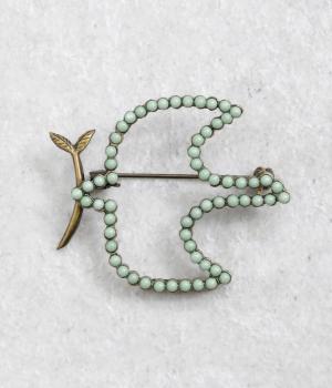 粒々トリブローチ(ミントグリーン-F)