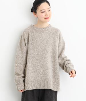 メリノ天竺プルオーバーニット(ベージュ-F)