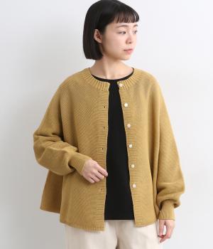 コットンシャーリーカーン2wayカーディガン(マスタード-F)
