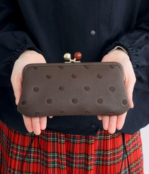 一部別注｜がま口長財布(ブラウンドット-F)