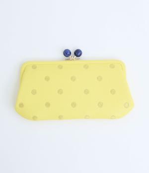 がま口長財布(ライトイエロードット-F)