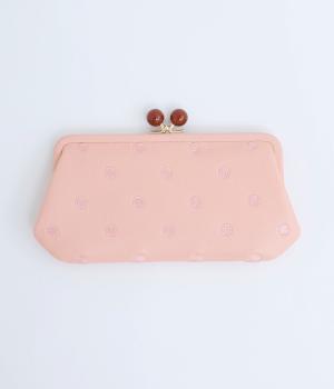 がま口長財布(ライトピンクドット-F)