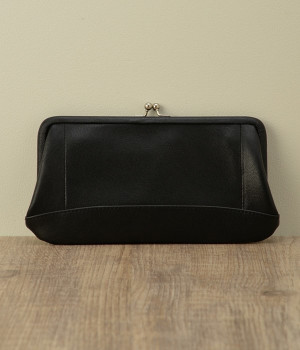 エアリーゴートがま口長財布(ブラック-ONESIZE)