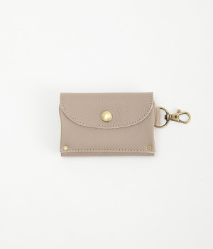 イタリア製牛革　キーケース(グレー-ONESIZE)