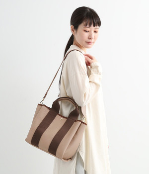 太ショルダー付き　2wayテープトートバッグ