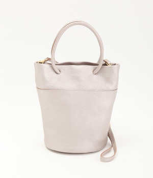 姫路レザー丸手　縦長2wayトートバッグ(シルバー-ONESIZE)