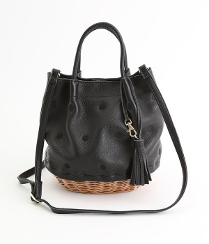 牛革ソフト×ヤナギ底２WAYバッグ