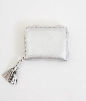 カラーコンビ　スキミング防止カードウォレット(シルバー-ONESIZE)