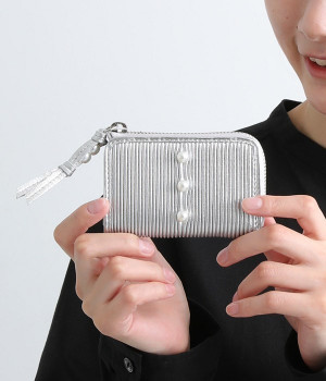 シーププリーツ　キーケース(シルバー-ONESIZE)