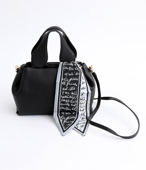 スカーフ付 ラウンドミニショルダー